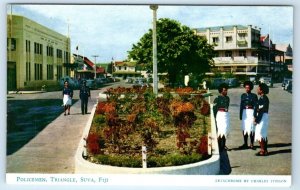 Policemen Triangle SUVA Fiji Postcard