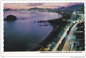 Night View, Acapulco Bay, Guerrero, Mexico, 40-60´s