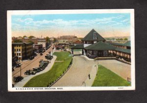 MA Railroad Train Station Depot Brockton Massachusetts Postcard
