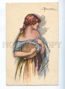 206685 ART DECO Gypsy Dancer TAMBOURINE by BUSI Vintage PC