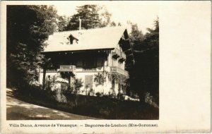 CPA carte photo BAGNERES-de-LUCHON Avenue de Vénasque Villa Diana (809661)