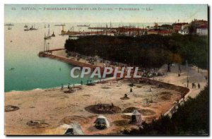 Royan Old Postcard Promenade Botton and the dunes Panorama