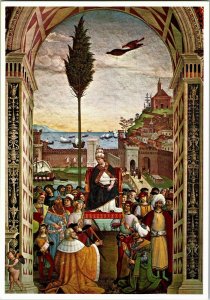 Pinturicchio Painting, Aeneas Piccolomini Arrives in Ancona Postcard C73