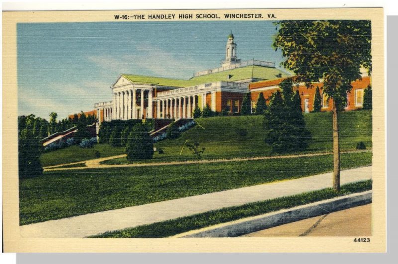 Winchester, Virginia/VA Postcard, Handley High School, Near Mint!