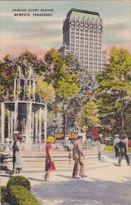 Famous Court Square Memphis Tennessee 1949