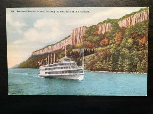 Vintage Postcard 1907-1915 Steamer Robert Fulton Palisades on the Hudson N.Y.