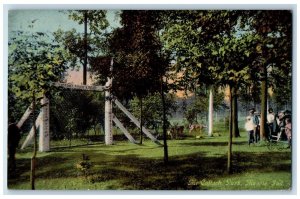 c1910 Animals at Mc Cullach Park Muncie Indiana IN Unposted Antique Postcard