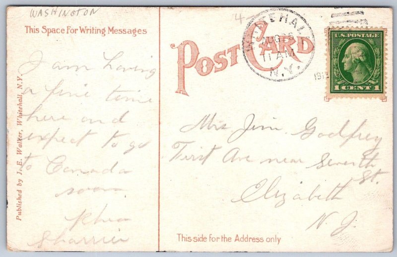 K16/ Whitehall New York Postcard c1910 Masonic Temple Building  191