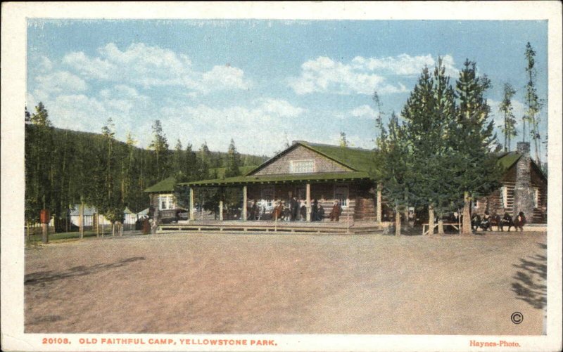 Vintage HAYNES PC YELLOWSTONE PARK WY Old Faithful Camp No. 20108