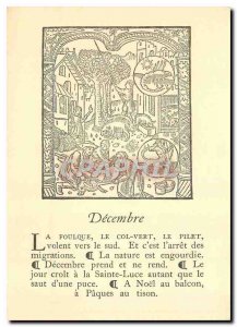 The Modern Postcard December Kalendrier grant and comport of Bergiers