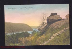 HARPERS FERRY WEST VIRGINIA JEFFERSON ROCK FORMAION UNUSUAL HC OLD POSTCARD