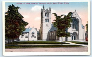 ST. PAUL, Minnesota MN ~ Summit Avenue HOUSE OF HOPE CHURCH c1920s Postcard