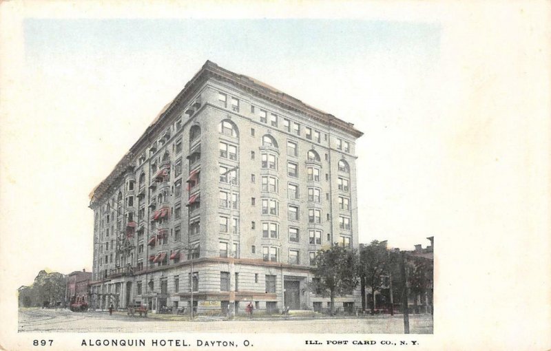 ALGONQUIN HOTEL Dayton, Ohio ca 1900s Vintage Postcard