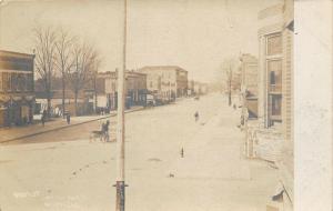 Rochester IN~Opera House Sign~Hardware~Junk on Side of Harness Shop~RPPC c1910 