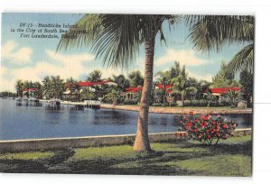 Fort Lauderdale Florida FL Postcard 1950 Hendricks Island