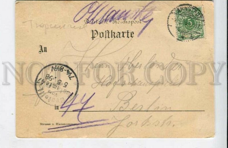 428379 GERMANY Gruss aus Arnstadt 1898 year RPPC