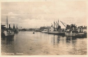 Sweden Norrköping Hamnen Norrkoping Vintage RPPC 08.93