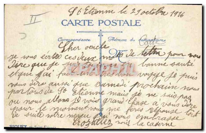 Postcard Old Army Barracks St Etienne Rullier Infantry