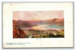 Vintage 1908 Tuck's Postcard Aerial View of Loch Tay Scott Poem