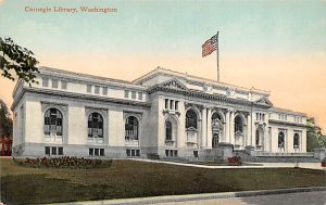 Carnegie Library Washington, Washington DC USA View Postcard Backing 