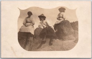 The Little Girls On Top Of The Rocks Photograph Postcard