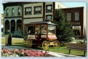 Northfield Minnesota Postcard Scriver Building Antique Popcorn Wagon Office 1960