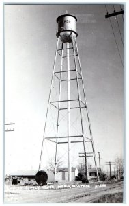 c1910's Water Supply Tower Hardin Montana MT RPPC Photo Antique Postcard