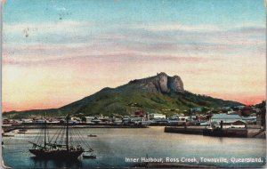 Australia Inner Harbour Ross Creek Townsville Queensland Vintage Postcard C128