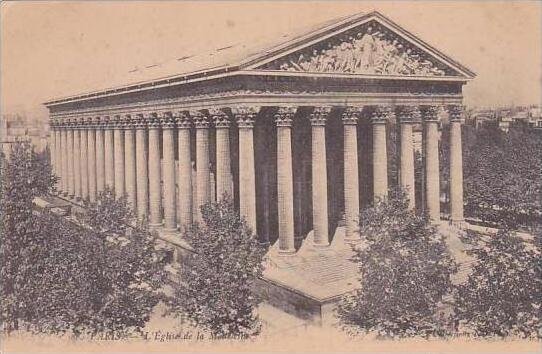 France Paris L'Eglise de la Madeleine