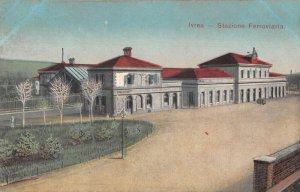 Ivrea Italy Train Station Stazione Ferroviaria Vintage Postcard AA49093