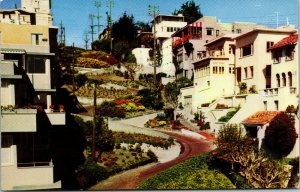 Vtg 1950s Lombard Street San Francisco California CA Unused Postcard