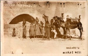 Postcard Real Photo - Nazareth Mary's Well - 1910 Carte Postale