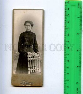205646 RUSSIA Lady black CDV photo FLAKS PETERSBURG