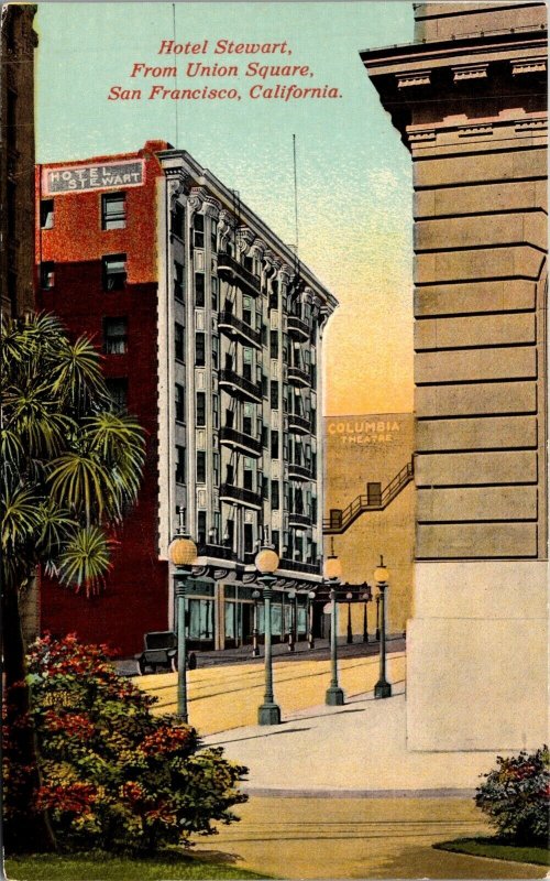 Three Postcards of Hotel Stewart in San Francisco, California~137152