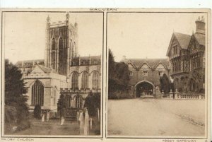 Worcestershire Postcard - Priory Church and Abbey Gateway - Malvern - Ref 12199A