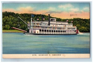 1945 Str Gordon Greene Mississippi River Mark Twain Cincinnati Ohio OH Postcard