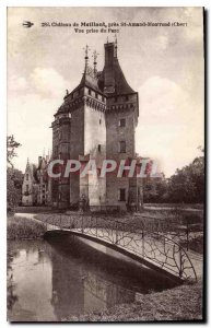 Old Postcard Meillant Chateau near St Amand Montrond Cher view from the park