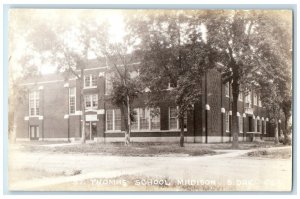 c1940's St. Thomas School Building Madison South Dakota SD RPPC Photo Postcard