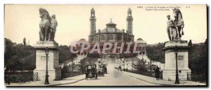 Postcard Old Large Format Paris Palais du Trocadero and the bridge D & # 39Ie...