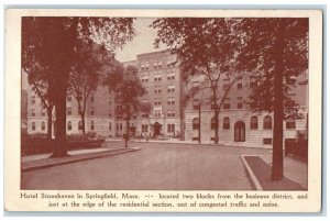 c1920 Hotel Stonehaven Business District Springfield Massachusetts MA Postcard