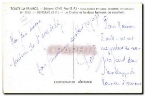 Old Postcard Hendaye two casinos at sunset