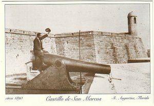 Castillo De San Marcos, Circa 1890, St. Augustine, Florida, Chrome Postcard