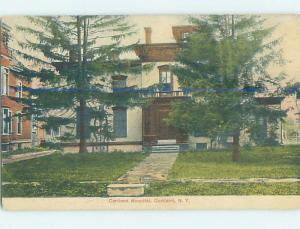 Divided-Back HOSPITAL SCENE Cortland New York NY W3276