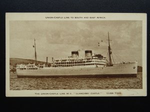 Union Castle Line M.V. LLANGIBBY CASTLE c1950s Postcard