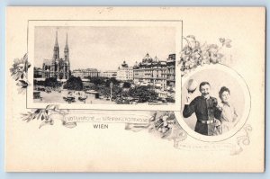 Vienna Austria Postcard Votiv Church Wahringerstrasse c1905 Unposted Antique