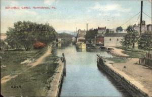 Norristown PA Schuylkill Canal c1910 Postcard