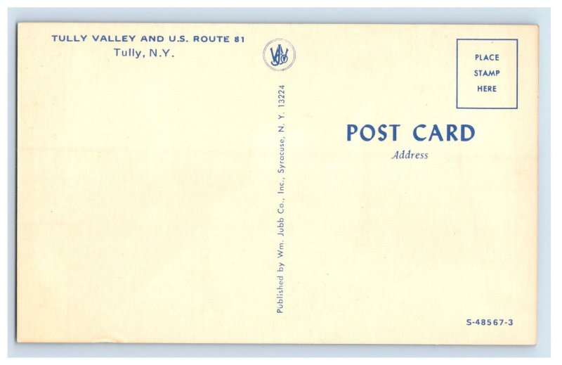 Vintage Tully Valley And Us Route 81 Postcard P135E