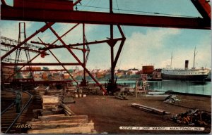 Postcard Scene in Shipyards of Manitowoc, Wisconsin