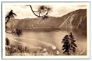 Idaho ID Postcard RPPC Photo Cliffs On Pend Oreille Lake Near Bayview c1940's