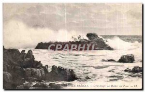 Old Postcard Big Island Brehat time Rock Peacock